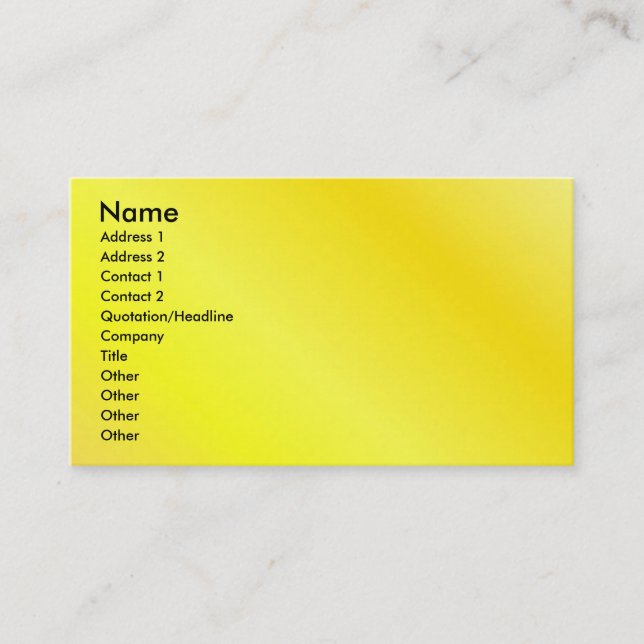 Yellow Profile Card (Front)