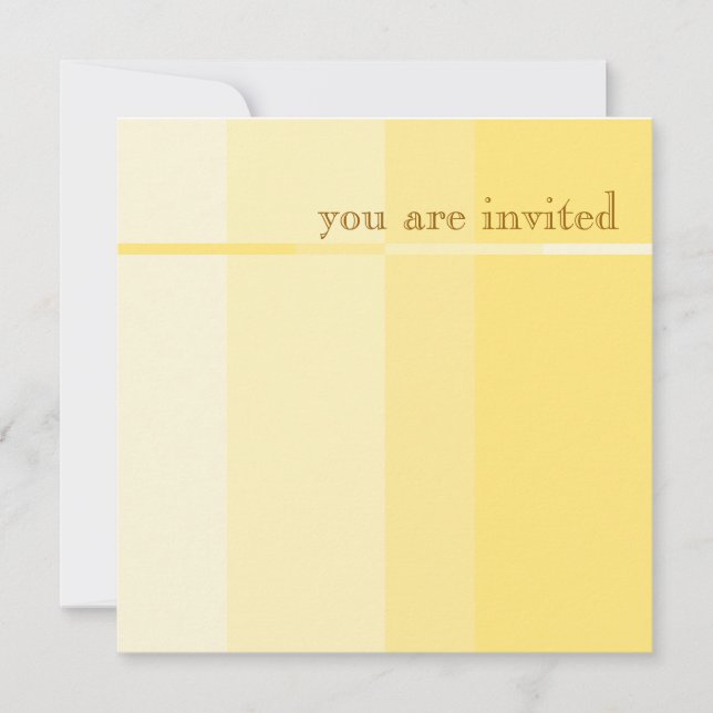 Yellow Progression Modern Party Invitation (Front)