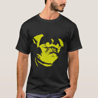 Yellow Pug Red Background T-Shirt