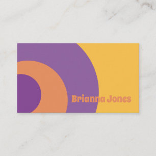 Yellow, Purple and Orange Business Card