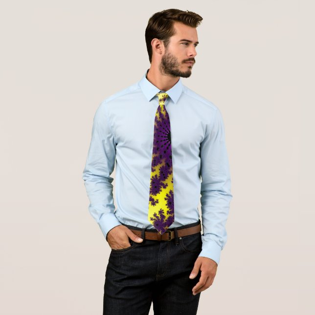 Yellow Purple Burst Tie (In Situ)
