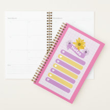 Yellow Purple Girly Floral Flower Blossom Hearts