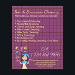 Yellow Purple House Cleaner Janitorial Glove Apron Flyer<br><div class="desc">Yellow Purple House Cleaner Janitorial Glove Apron</div>