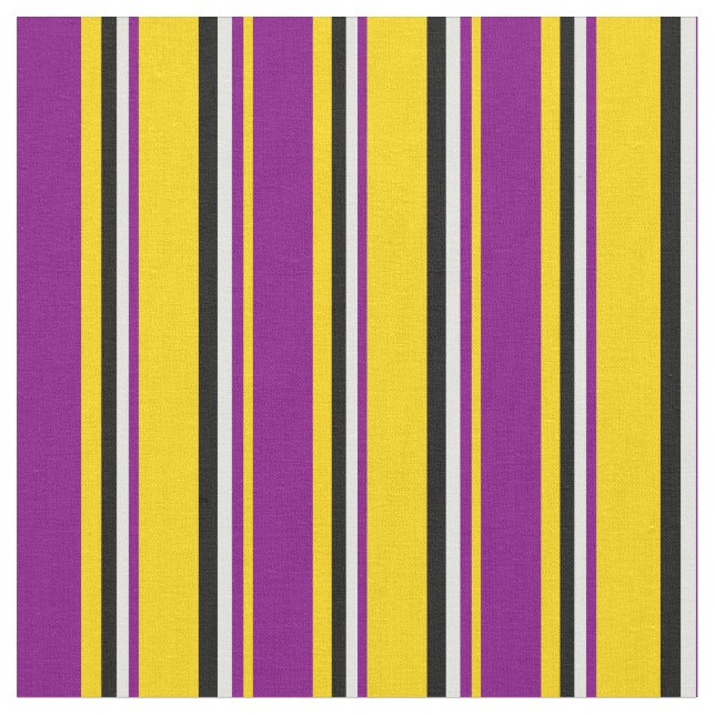 Yellow, Purple, Light Cyan, and Black Coloured Fabric (Close Up)