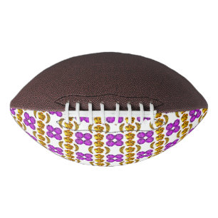 Yellow Purple Pattern American Football