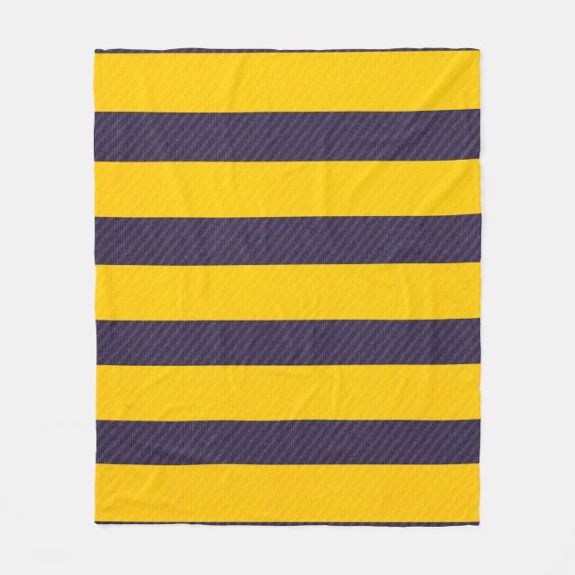 Yellow & Purple Stripes and Diagonals Blanket (Front)
