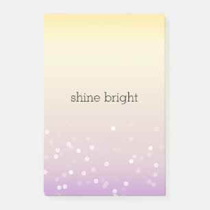 Yellow Purple White Bokeh Confetti Dots Post-it Notes