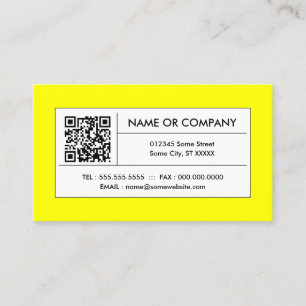 yellow QR code Business Card