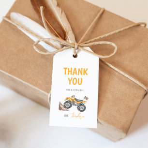 Yellow Quad 4 Wheeler Bike Birthday Gift Tag