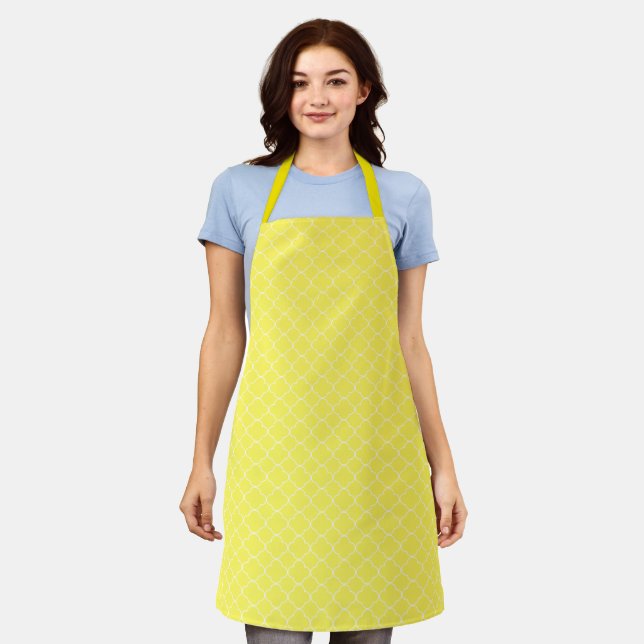 Yellow Quatrefoil Apron (Worn)