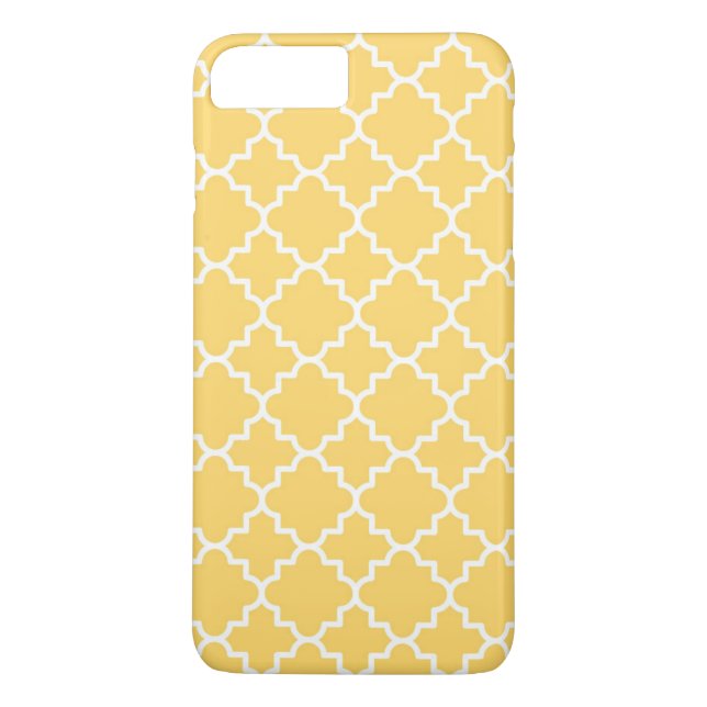 Yellow Quatrefoil Pattern Case-Mate iPhone Case (Back)