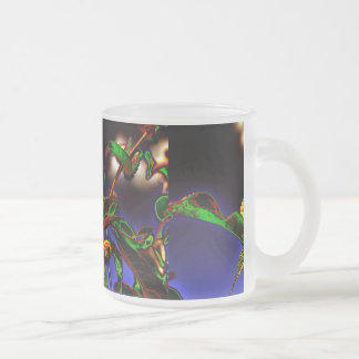 yellow queen frosted glass coffee mug