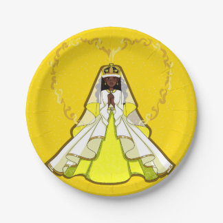 Yellow Queen Paper Plates 7"