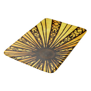 Yellow Radiant Sunburst Bath Mat