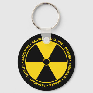 Yellow Radiation Symbol Key Ring