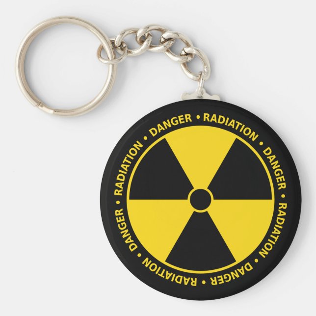 Yellow Radiation Symbol Key Ring (Front)
