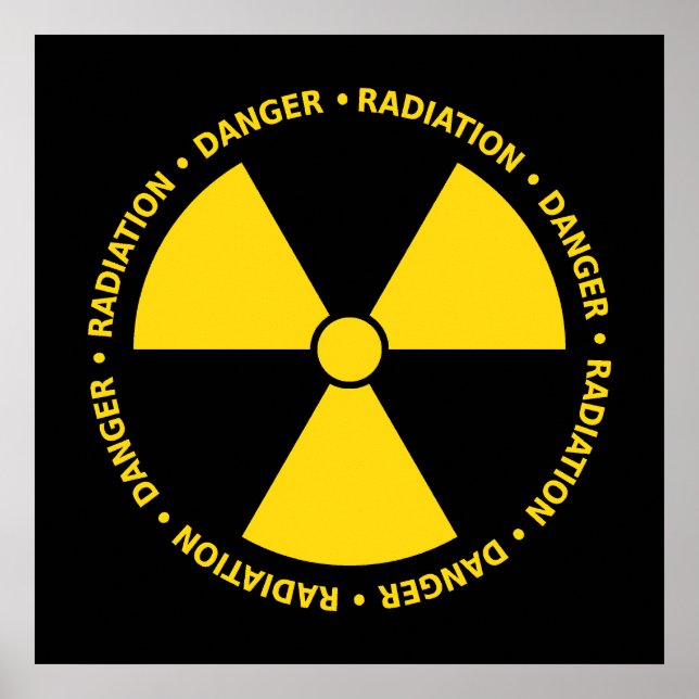 Yellow Radiation Symbol Poster (Front)