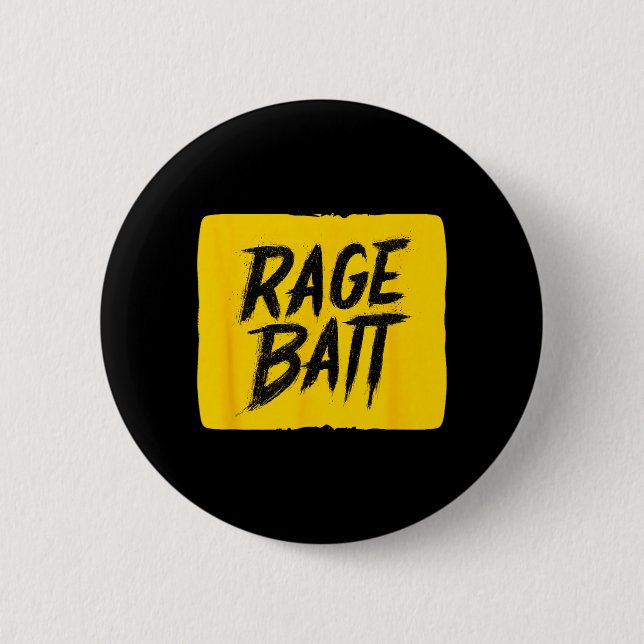 Yellow Rage Bait Graphic 6 Cm Round Badge (Front)