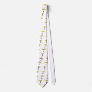 Yellow Rain or Sunny Day Umbrella Cartoon Tie