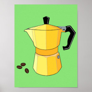 Yellow Rainbow Espresso Poster
