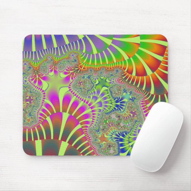 Yellow Rainbow Melt Mouse Mat (With Mouse)