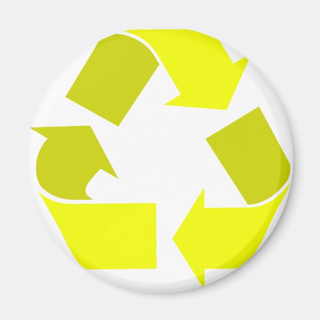 yellow recycle magnet (Front)