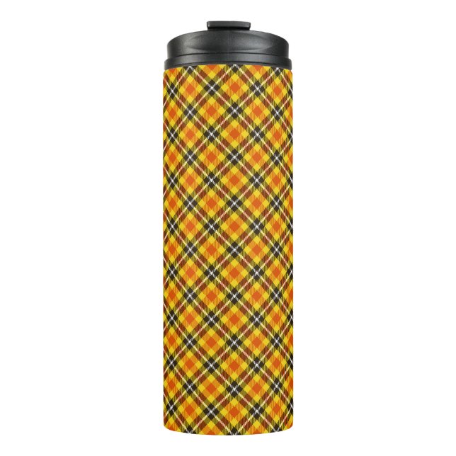 Yellow Red Black Plaid Pattern-57577 Thermal Tumbler (Front)