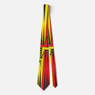 yellow red black tie