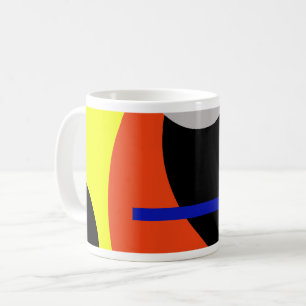 Yellow Red Blue Abstract Art Coffee Mug