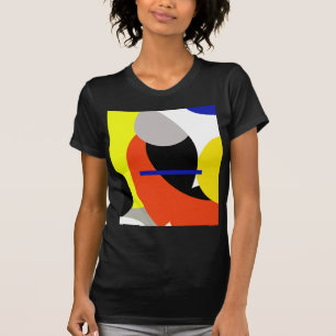 Yellow Red Blue Abstract Art T-Shirt
