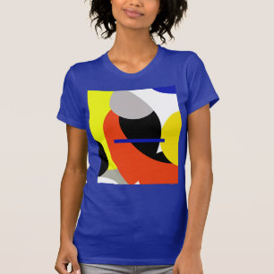 Yellow Red Blue Abstract Art T-Shirt