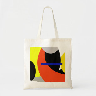 Yellow Red Blue Abstract Art Tote Bag