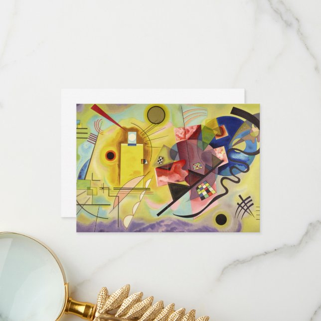 Yellow-Red-Blue by Wassily Kandinsky Thank You Card (Front/Back In Situ)
