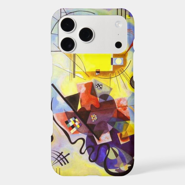 Yellow Red Blue Kandinsky Abstract Painting (Back)