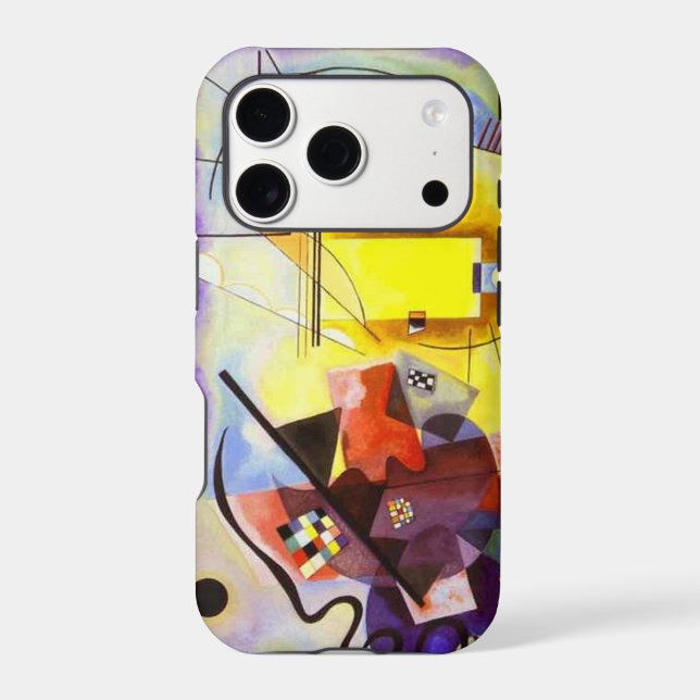 Yellow Red Blue Kandinsky Abstract Painting (Back)