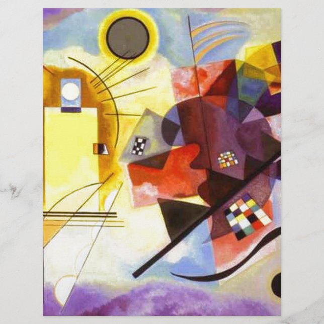 Yellow Red Blue Kandinsky Abstract Painting (Front)