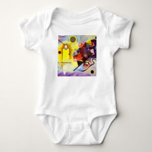 Yellow Red Blue Kandinsky Abstract Painting Baby Bodysuit