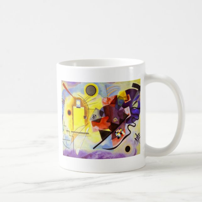 Yellow Red Blue Kandinsky Abstract Painting Coffee Mug (Right)