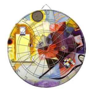 Yellow Red Blue Kandinsky Abstract Painting Dartboard
