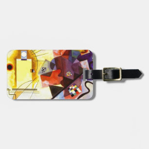 Yellow Red Blue Kandinsky Abstract Painting Luggage Tag