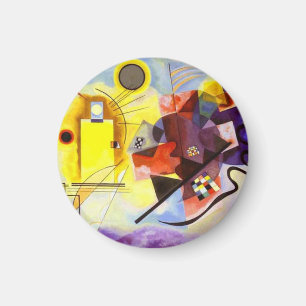 Yellow Red Blue Kandinsky Abstract Painting Magnet