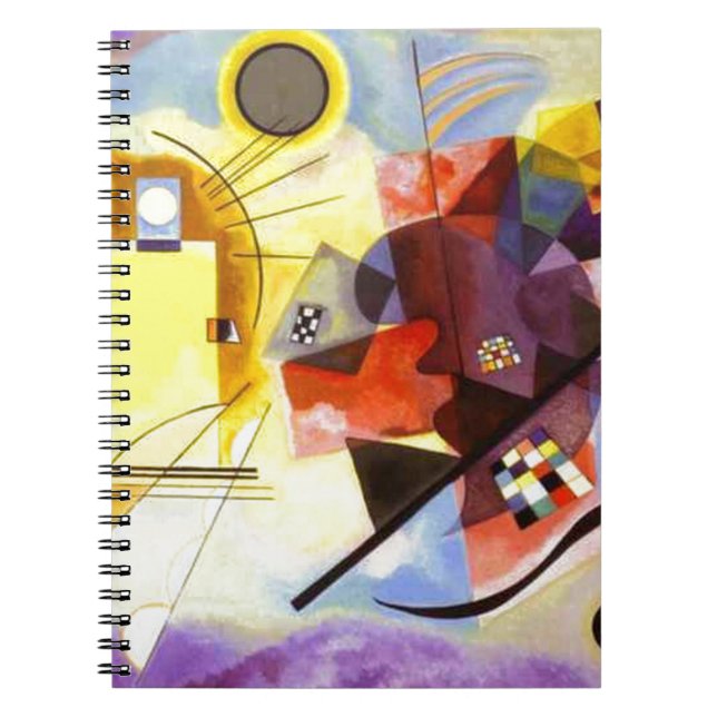 Yellow Red Blue Kandinsky Abstract Painting Notebook (Front)