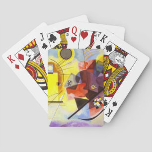 Yellow Red Blue Kandinsky Abstract Painting Playing Cards
