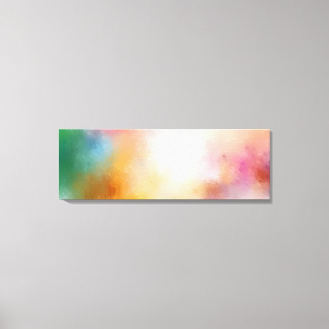Yellow Red Blue Purple Green Pink Trendy Colourful Canvas Print (Front)