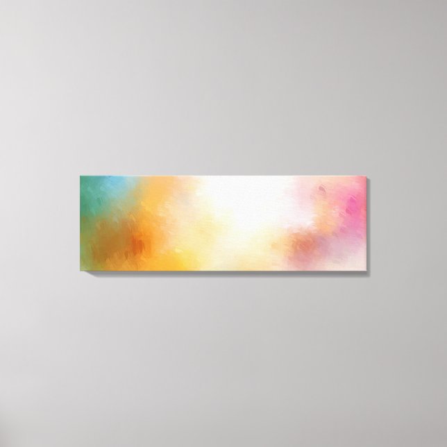 Yellow Red Blue Purple Green Pink Trendy Modern Canvas Print (Front)
