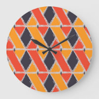 Yellow, red, cool trendy bush stroke geometric art