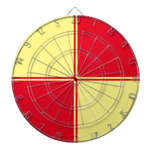 Yellow & Red Custom Dartboard