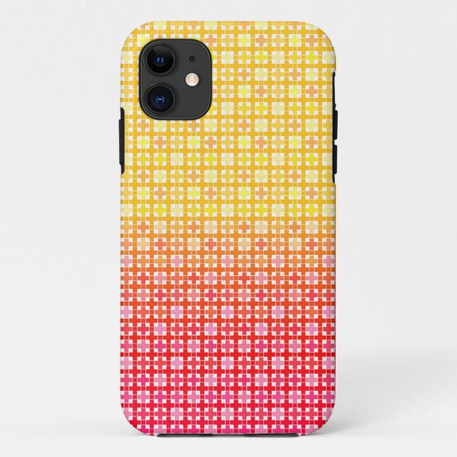 Yellow Red gradient plaid pattern  Case-Mate iPhone Case (Back)