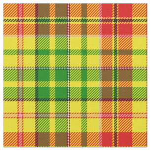 Yellow Red Green Plaid Tartan Design  Fabric