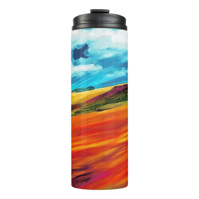 Yellow Red Hills Thermal Tumbler (Front)